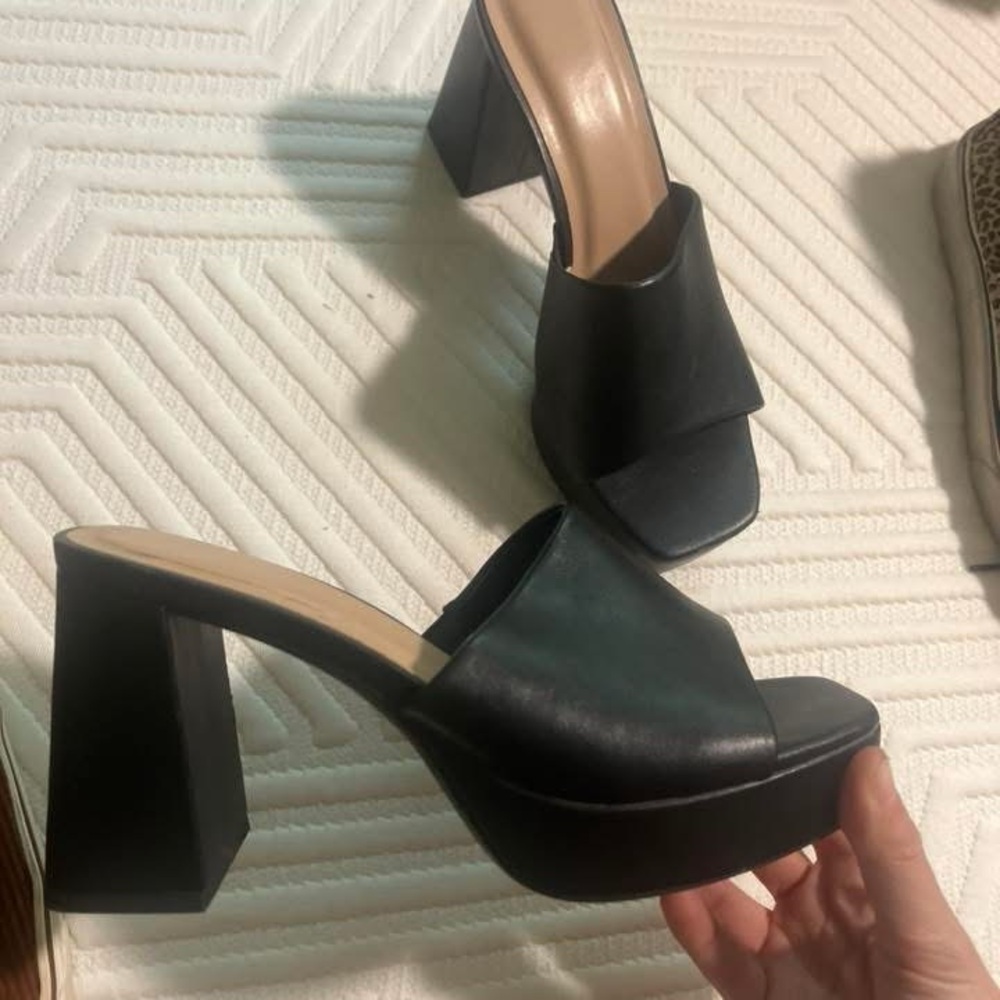 Target Black Women's Block Heel Mules
